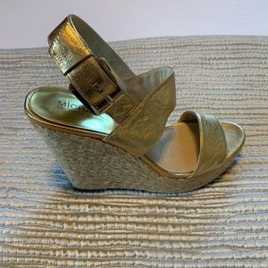 Michael Kors Gold Wedges